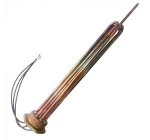 Блок ТЭН для электрокотла 6,0 кВт  (2000Вт*3) медный RTF 480 мм с трубкой термостата, резьба G 2" (59 мм) 3401005